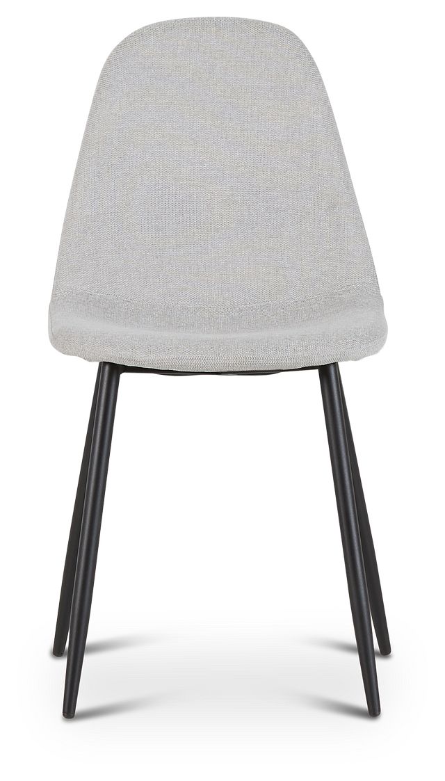 Havana Light Gray Upholstered Side Chair W/ Black Legs