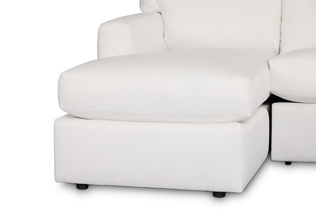 Rhodes White Fabric Medium Left Chaise Sectional