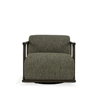 Coal Green Fabric Swivel Accent Chair