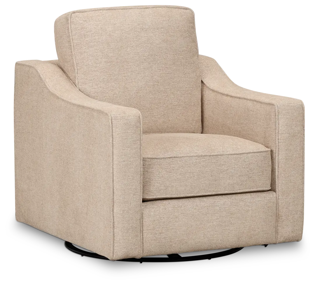 Maisie Light Brown Fabric Swivel Chair Maisie Light Brown Fabric Swivel Chair