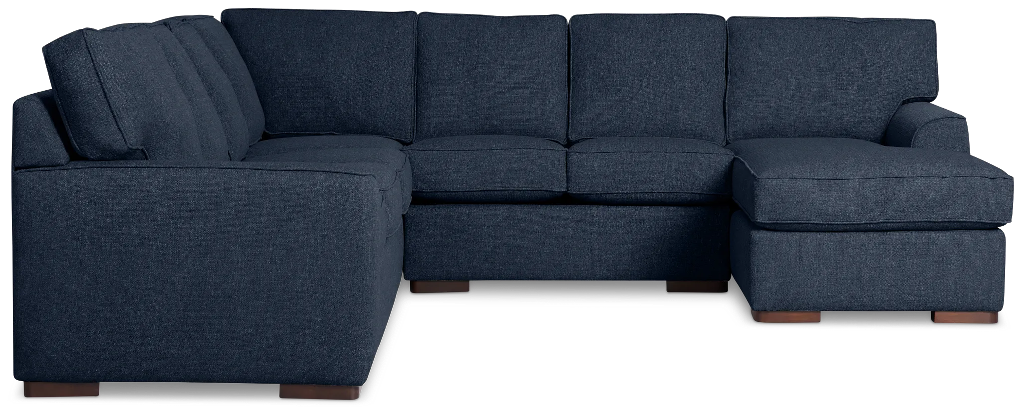Sinclair Dark Blue Fabric Large Right Chaise Sectional