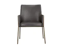 Liana Dark Gray Upholstered Arm Chair