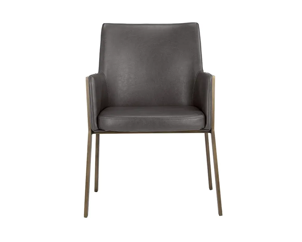 Liana Dark Gray Upholstered Arm Chair