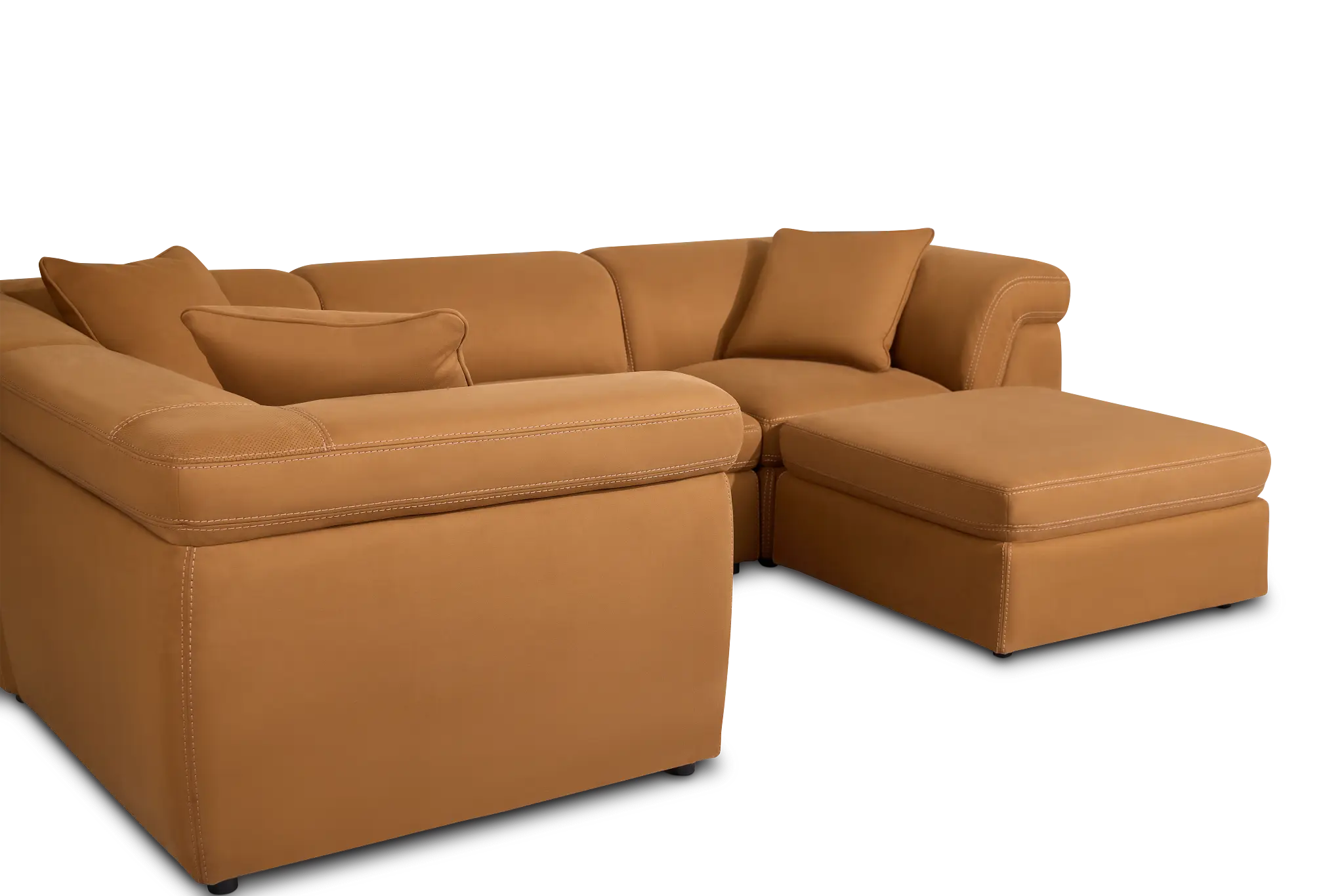 Aria Medium Brown Micro Immersive 5-piece Bumper Sectional W/1 Speaker Aria Medium Brown Micro Immersive 5-piece Bumper Sectional W/1 Speaker