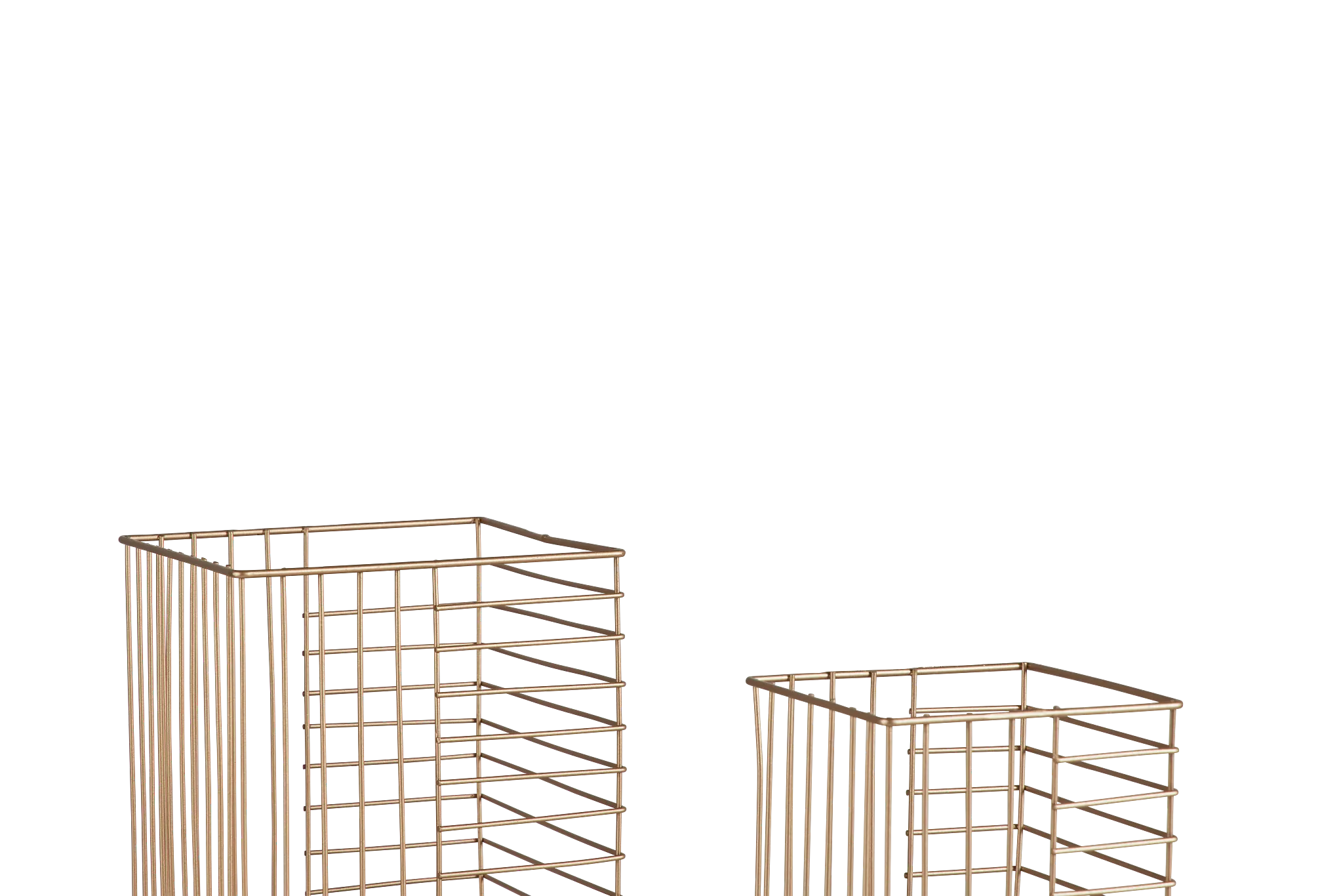 Becca Gold Set Of 2 Basket