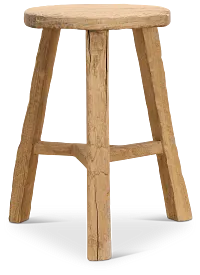 Nina Light Tone Round Accent Stool