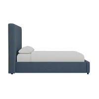 Grayton Elite Dark Blue 54" Upholstered Platform Bed