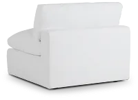 Grant White Fabric Armless Chair