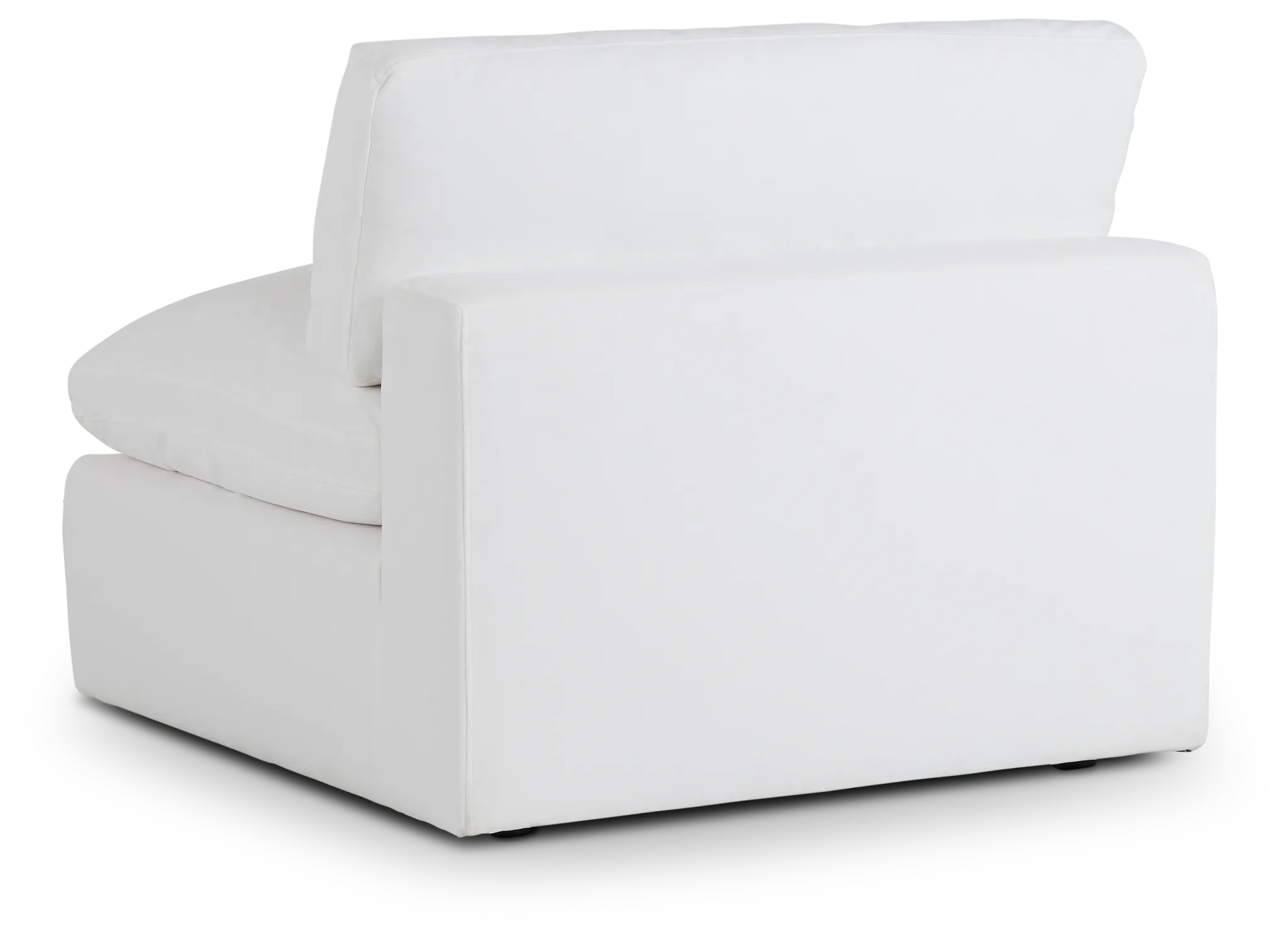 Grant White Fabric Armless Chair