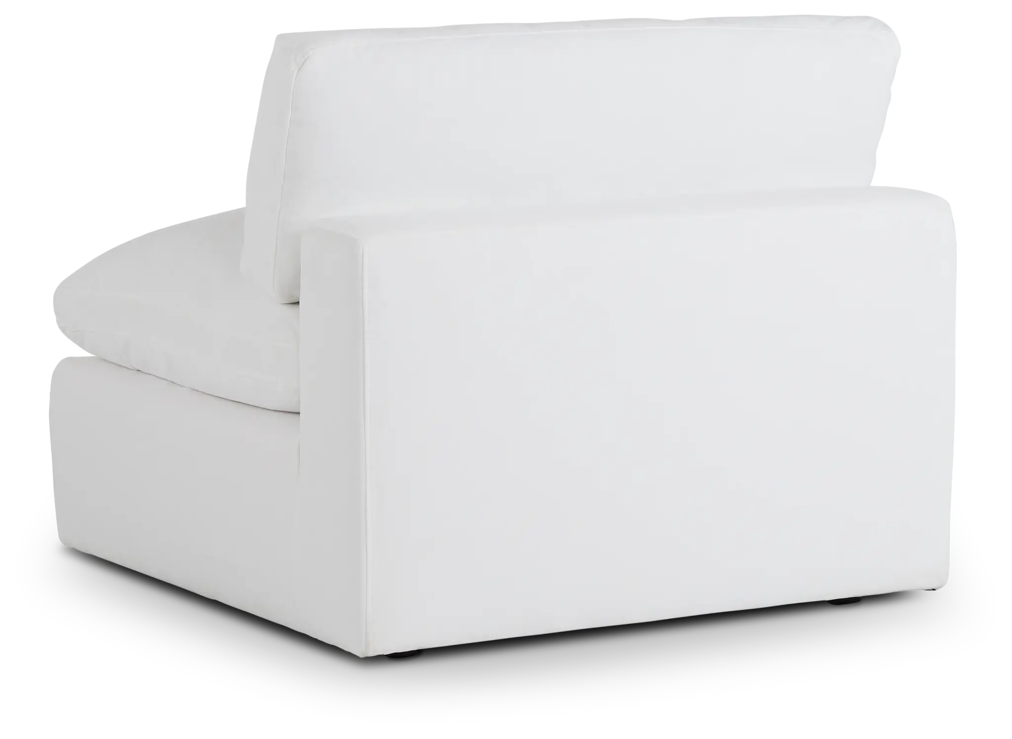 Grant White Fabric Armless Chair Grant White Fabric Armless Chair