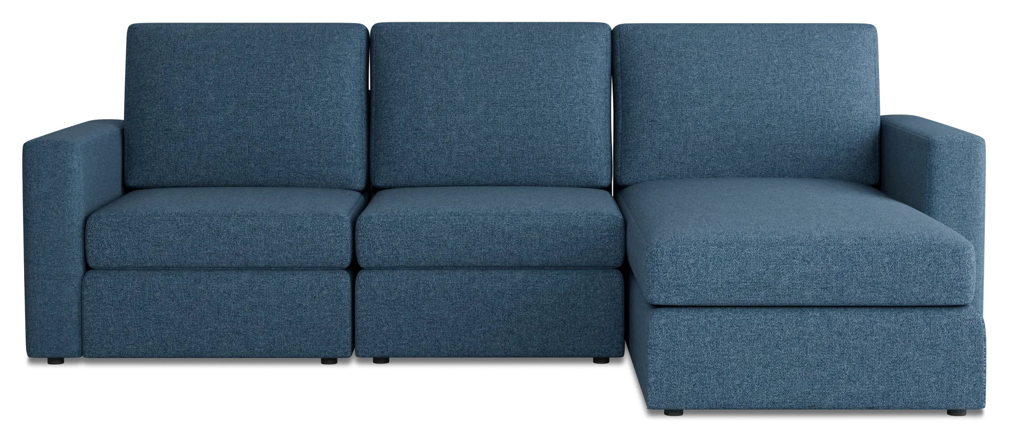 Citymod Blue Fabric Small Right Chaise Sectional