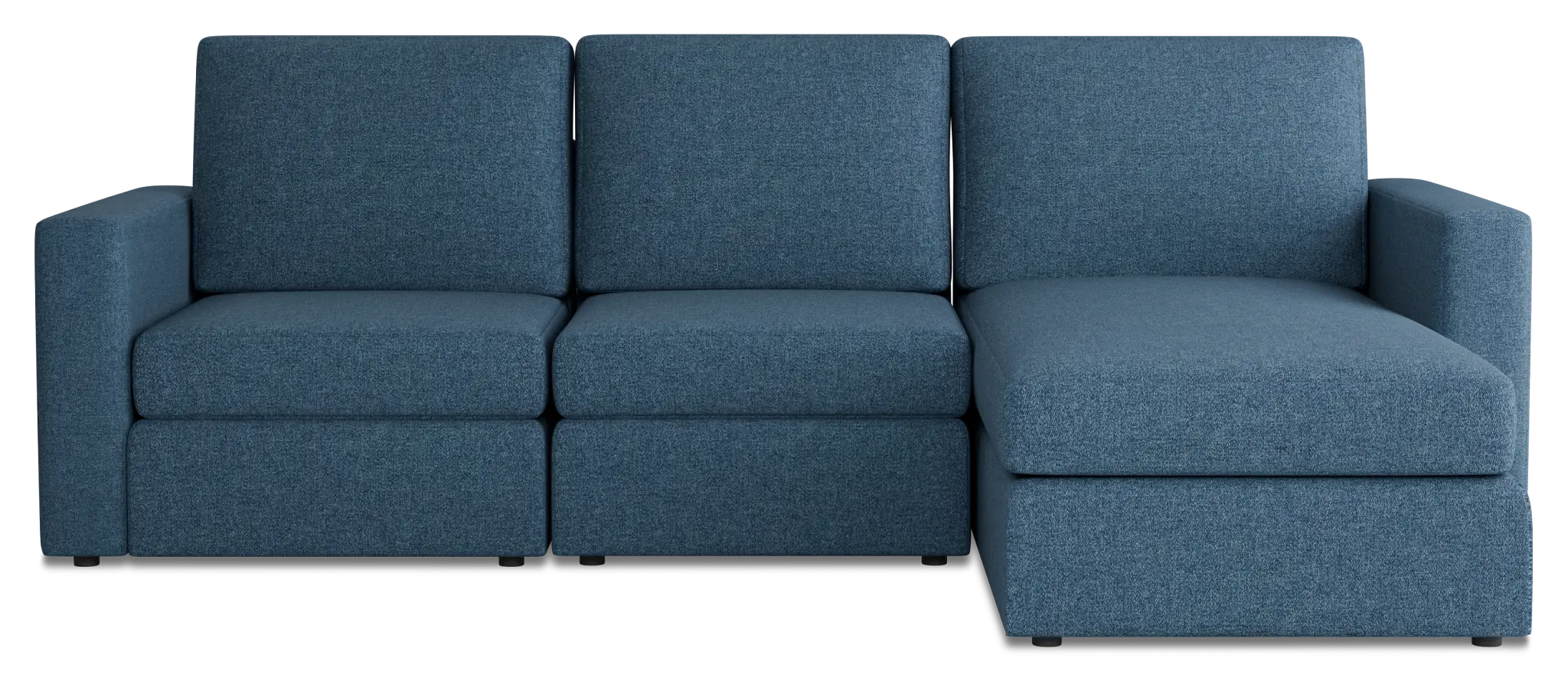 Citymod Blue Fabric Small Right Chaise Sectional Citymod Blue Fabric Small Right Chaise Sectional