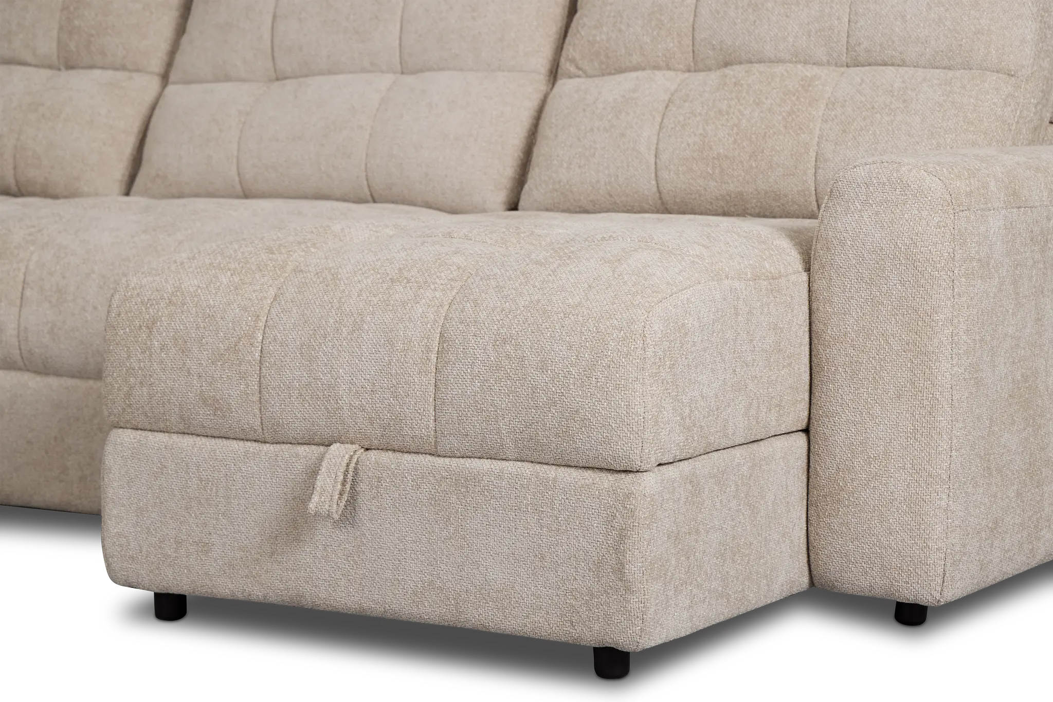 Hendrix Light Taupe Fabric Right Dual Power Extension Chaise Sectional Hendrix Light Taupe Fabric Right Dual Power Extension Chaise Sectional