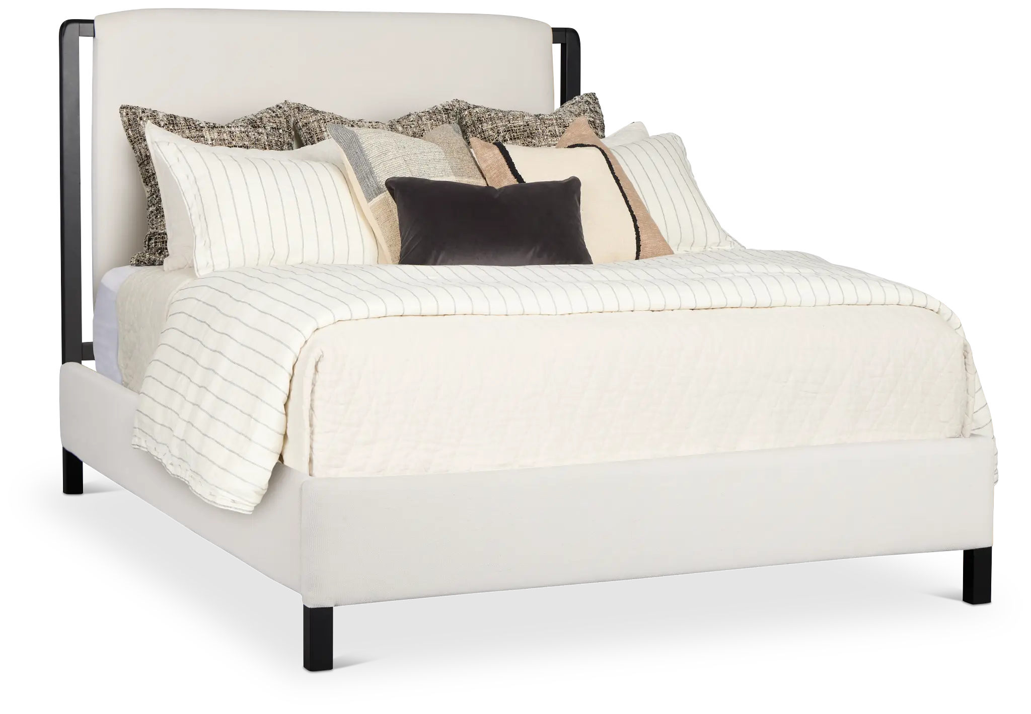 Highland Black Uph Panel Bed Highland Black Uph Panel Bed