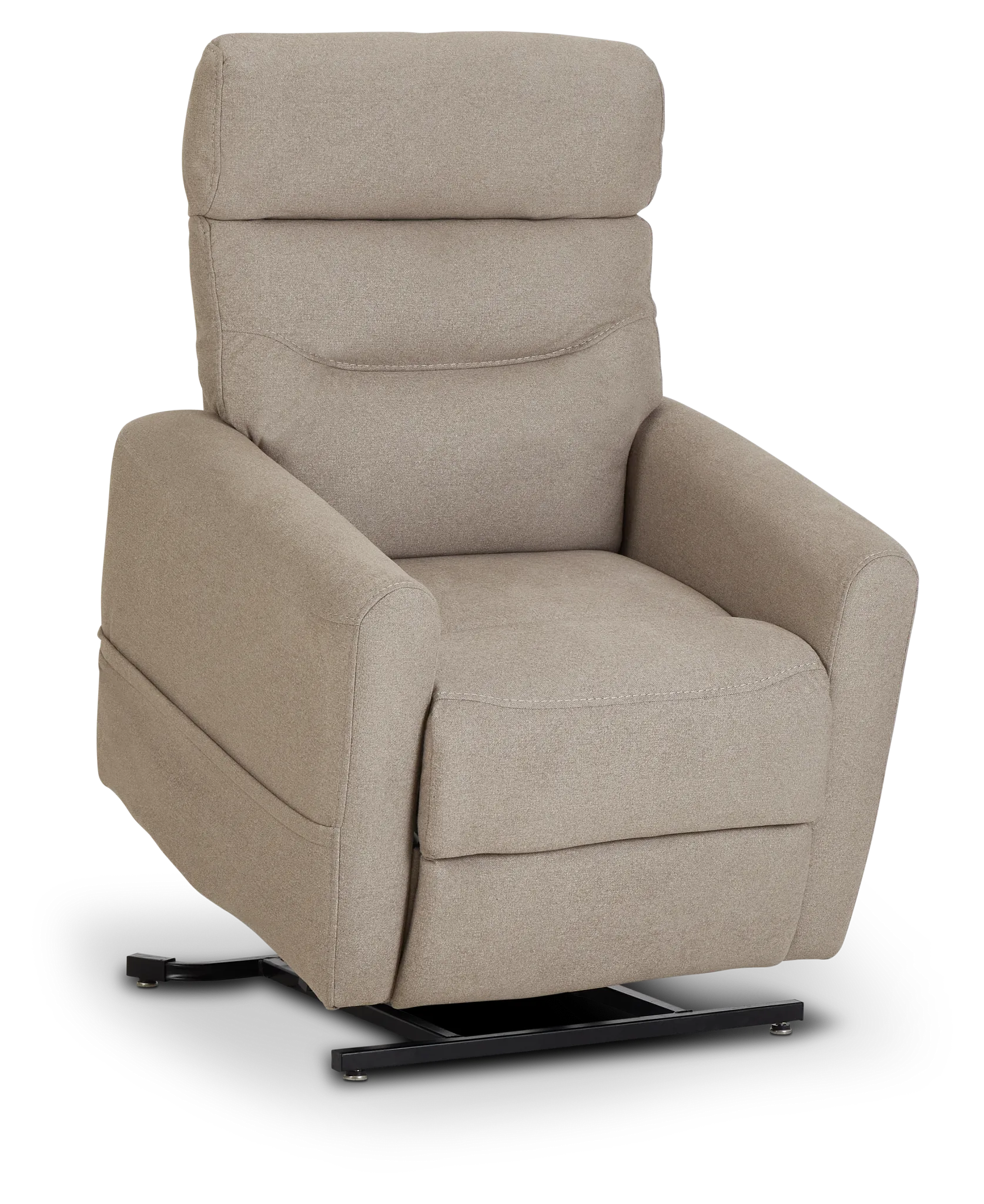 Canton Beige Fabric Power Lift Recliner