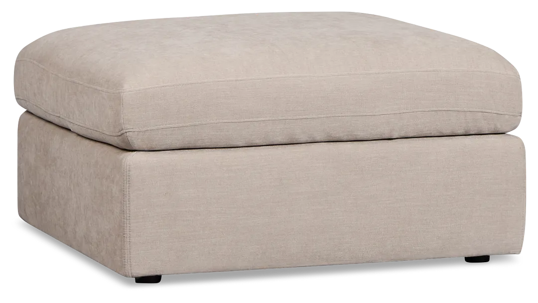 Breeze Taupe Fabric Ottoman