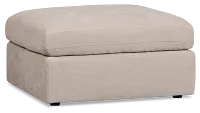 Breeze Taupe Fabric Ottoman