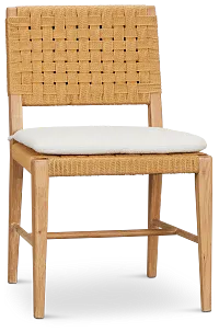 Malibu Light Tone Woven Upholstered Side Chair
