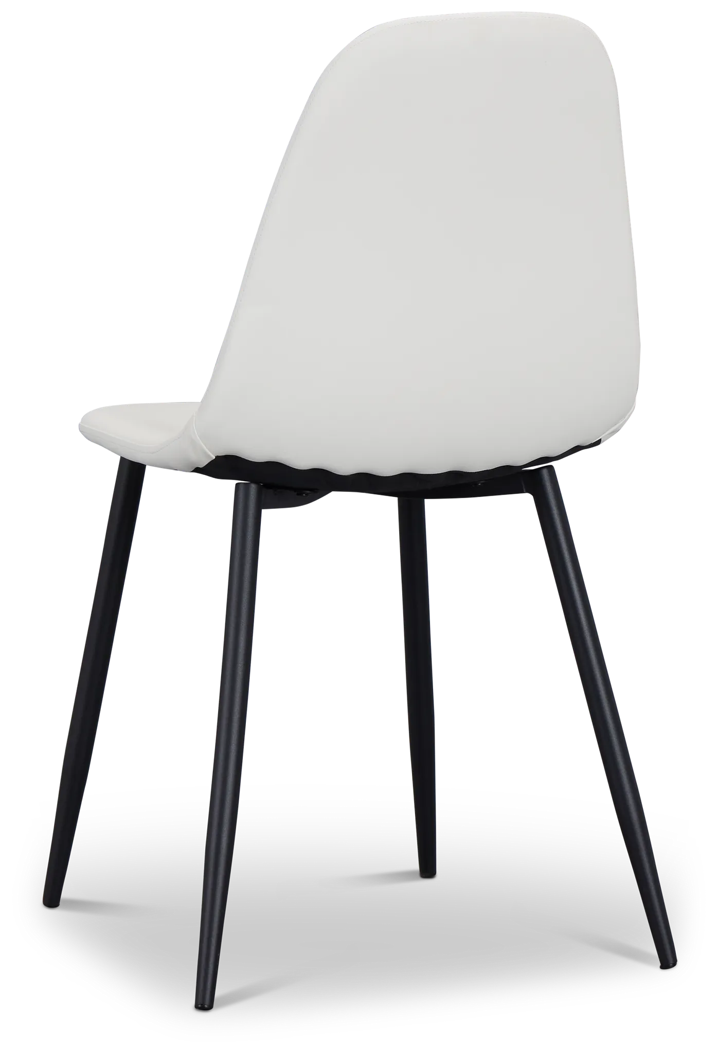 Havana White Micro Upholstered Side Chair W/ Black Legs