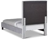 Collin Dark Gray Velvet Platform Bed