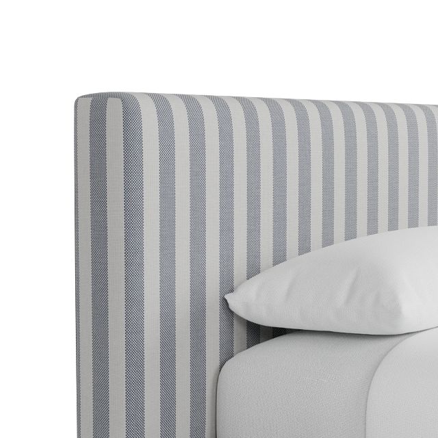 Grayton Sea Lane Light Gray 44" Upholstered Platform Bed