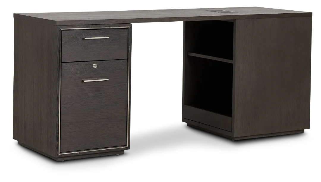 Highline Dark Tone Peninsula Desk