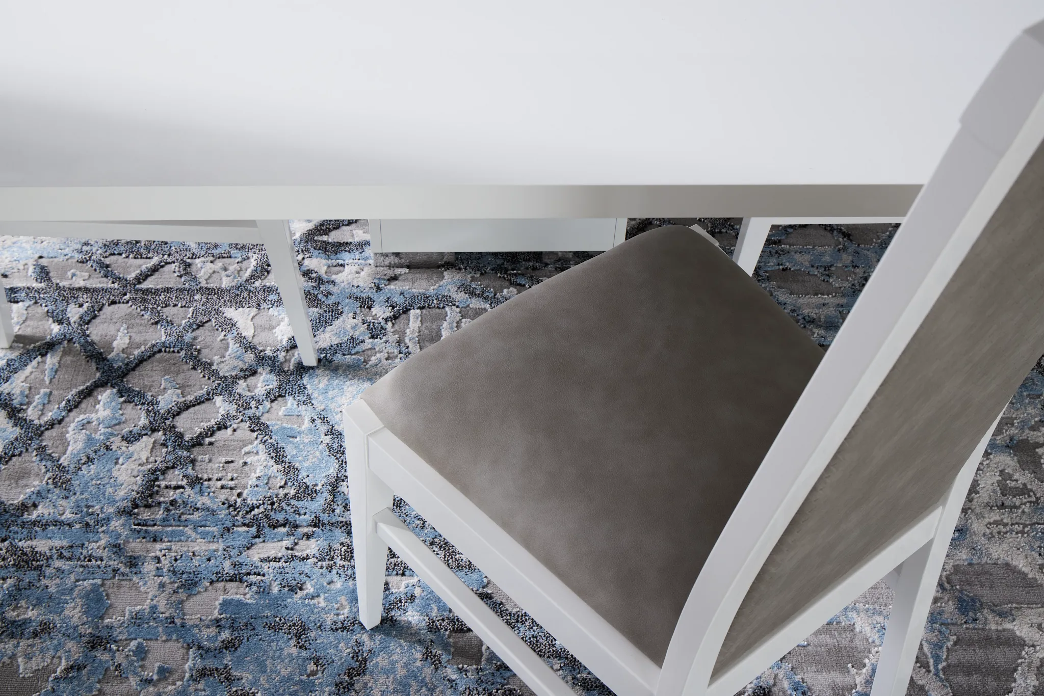 Verona White Upholstered Side Chair