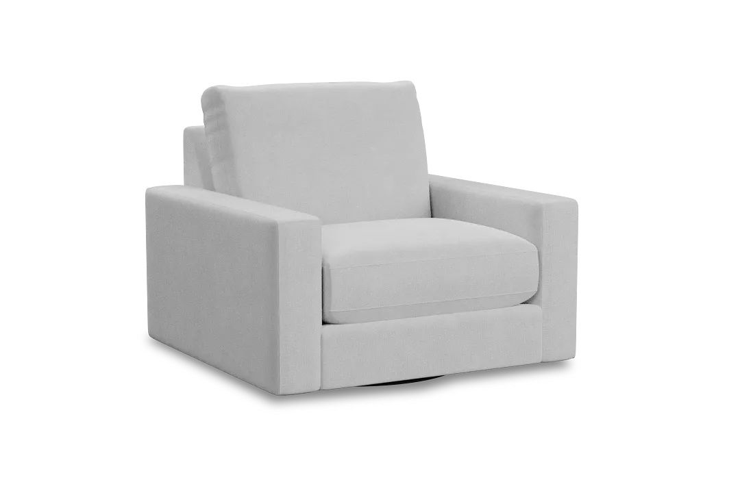 Edgewater Suave White Swivel Chair