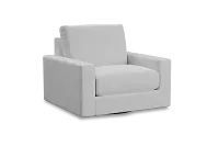 Edgewater Suave White Swivel Chair