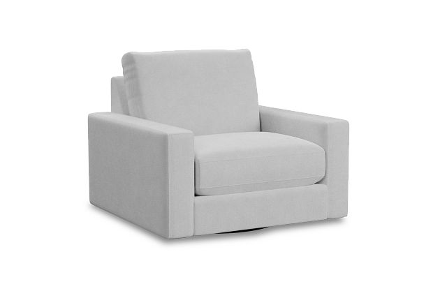 Edgewater Suave White Swivel Chair