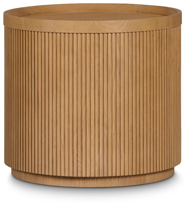Gables Light Tone Round End Table