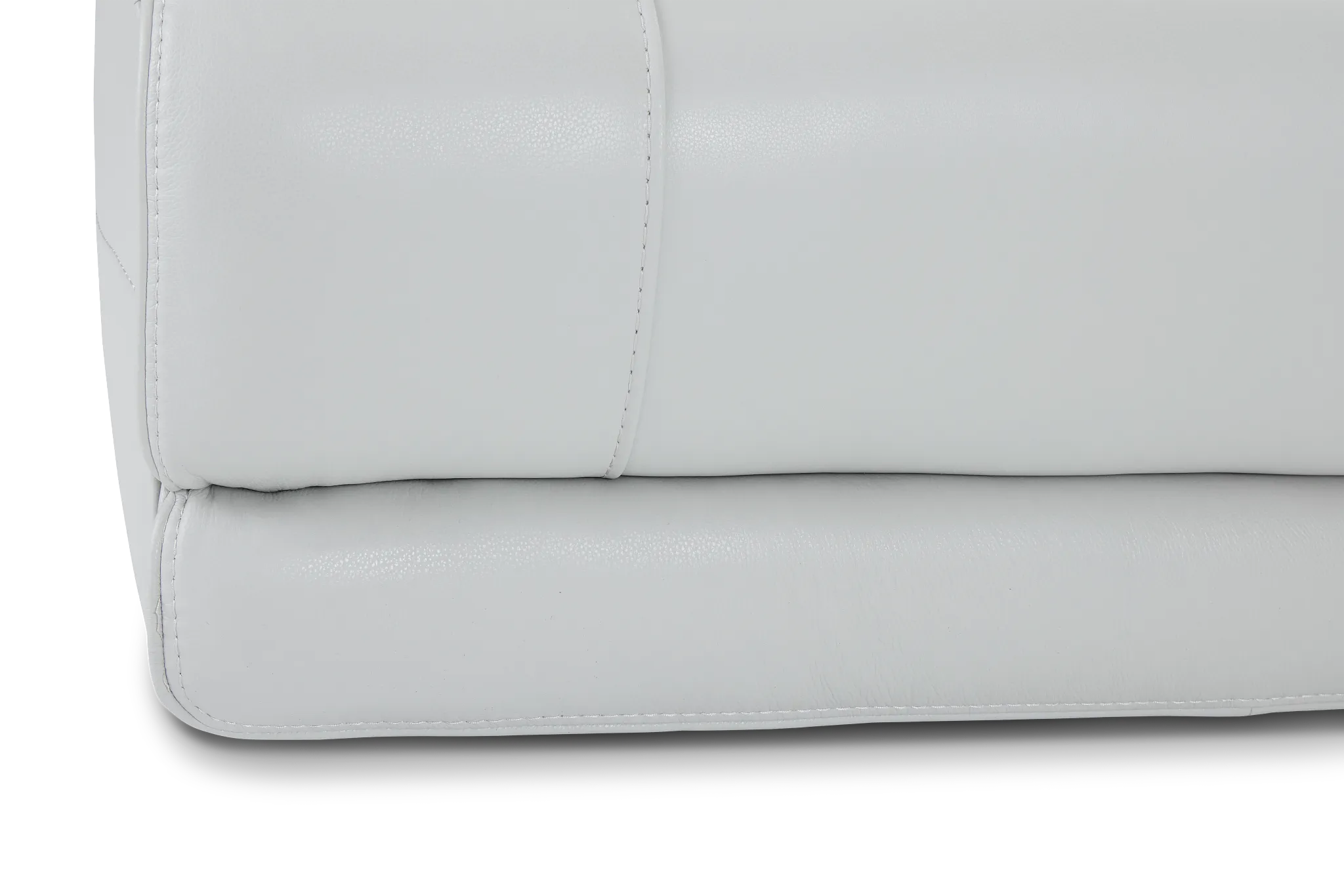 Reign Gray Lthr/vinyl Small Two-arm Power Reclining Sectional