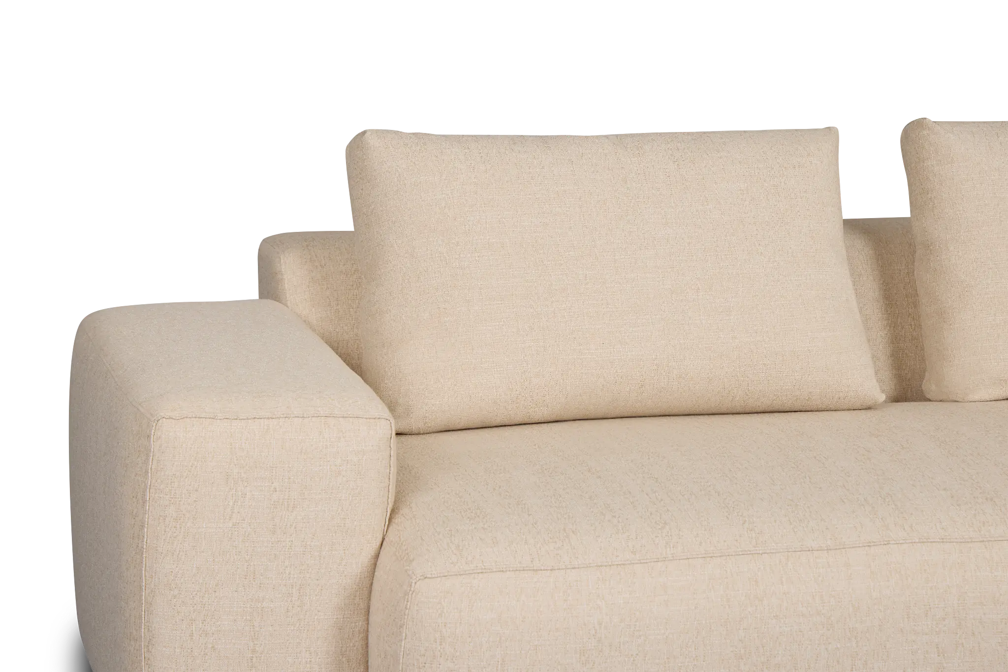 Cleo Beige Fabric Right Chaise Sectional Cleo Beige Fabric Right Chaise Sectional
