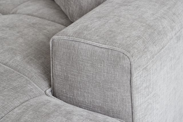 Brielle Light Gray Fabric Medium Right Chaise Sectional (5)