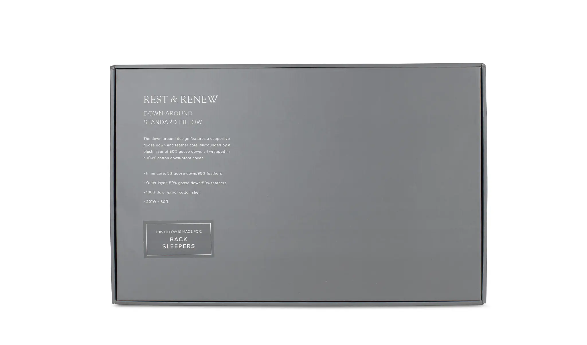 Rest & Renew Down Around Back Sleeper Pillow Rest & Renew Down Around Back Sleeper Pillow