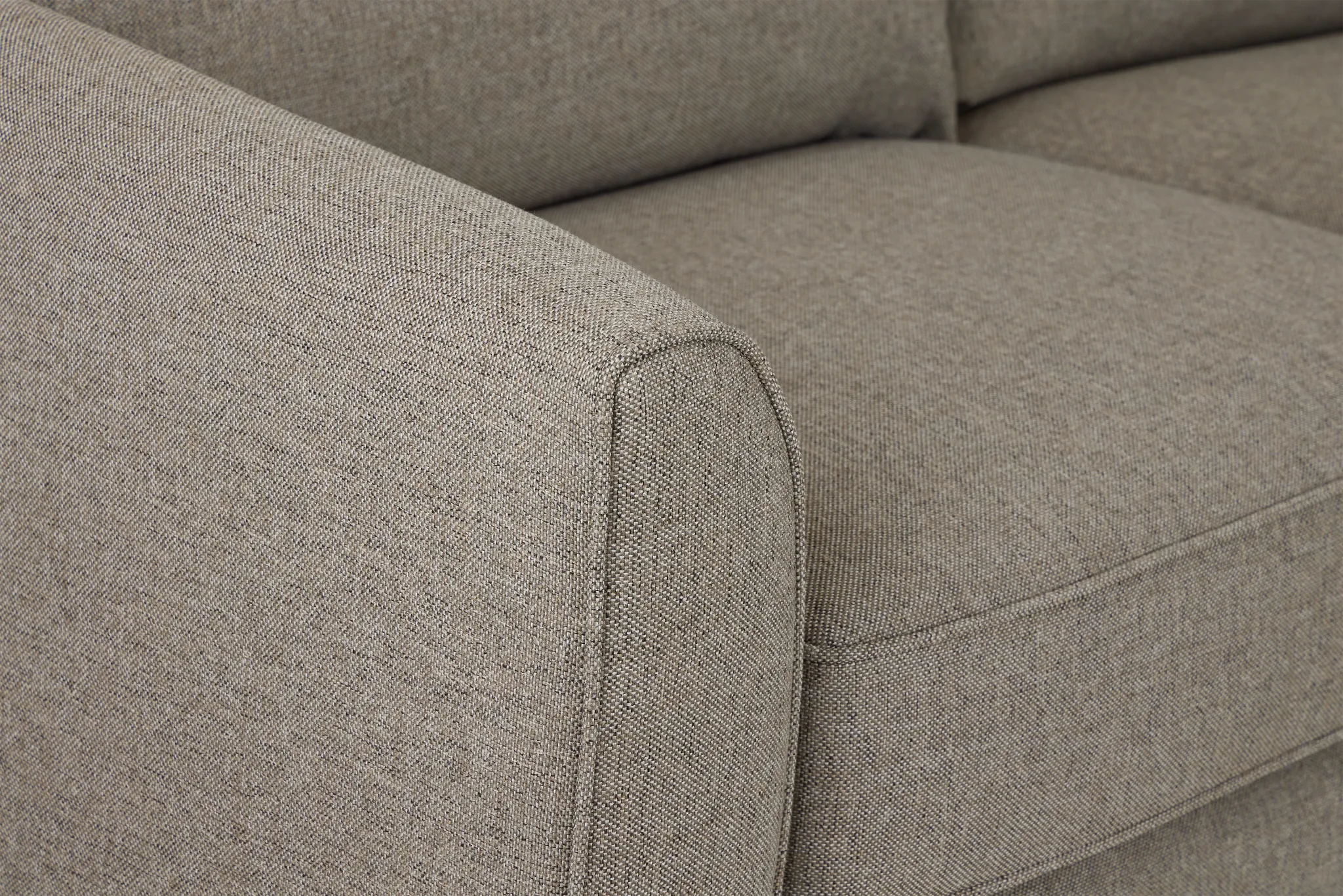 Asheville Brown Fabric Small Right Chaise Sectional