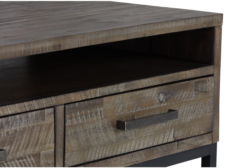 Hayes Light Gray Rectangular Coffee Table