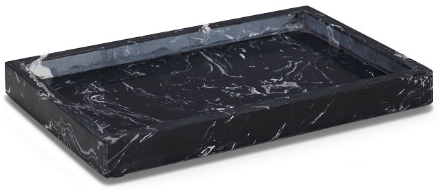 Candice Black Marble Tray