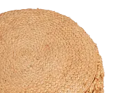 Hari Light Brown Round Accent Pouf