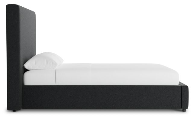 Grayton Elite Black 54" Upholstered Platform Bed