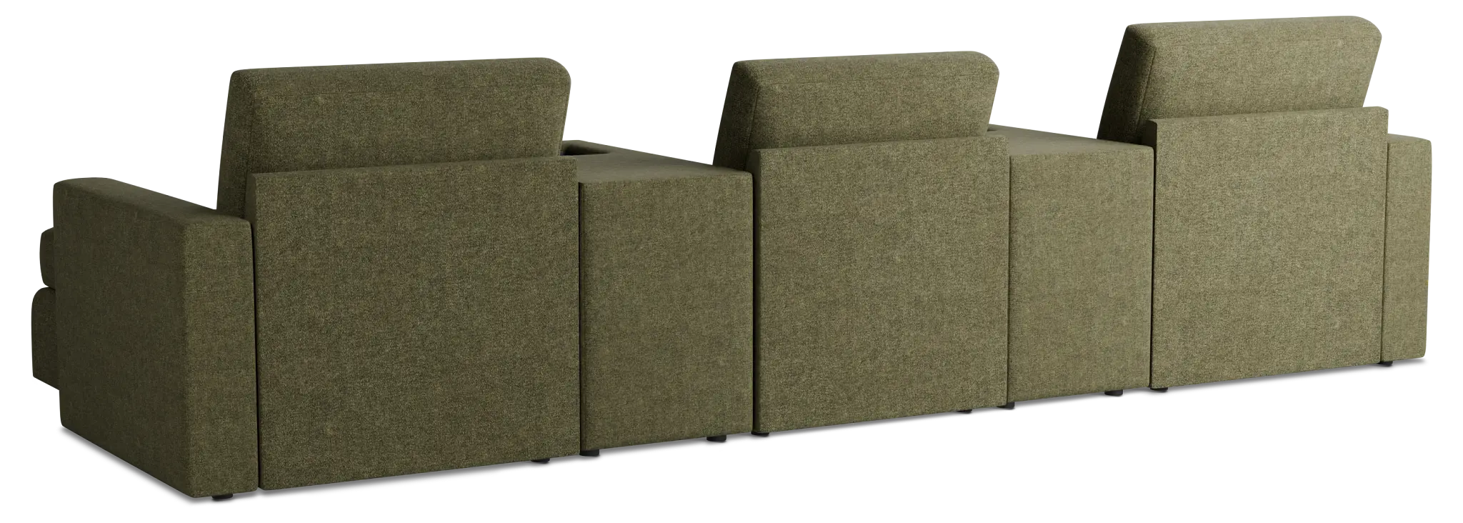 Citymod Green Fabric 6-piece Home Theater With Storage Consoles Citymod Green Fabric 6-piece Home Theater With Storage Consoles