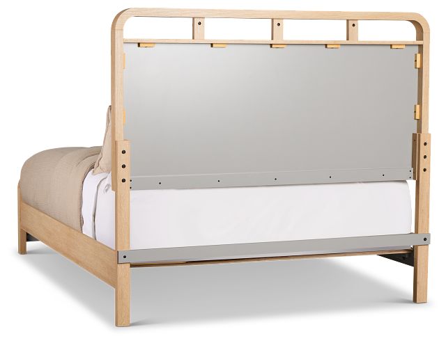 Lyndie Light Tone Panel Bed
