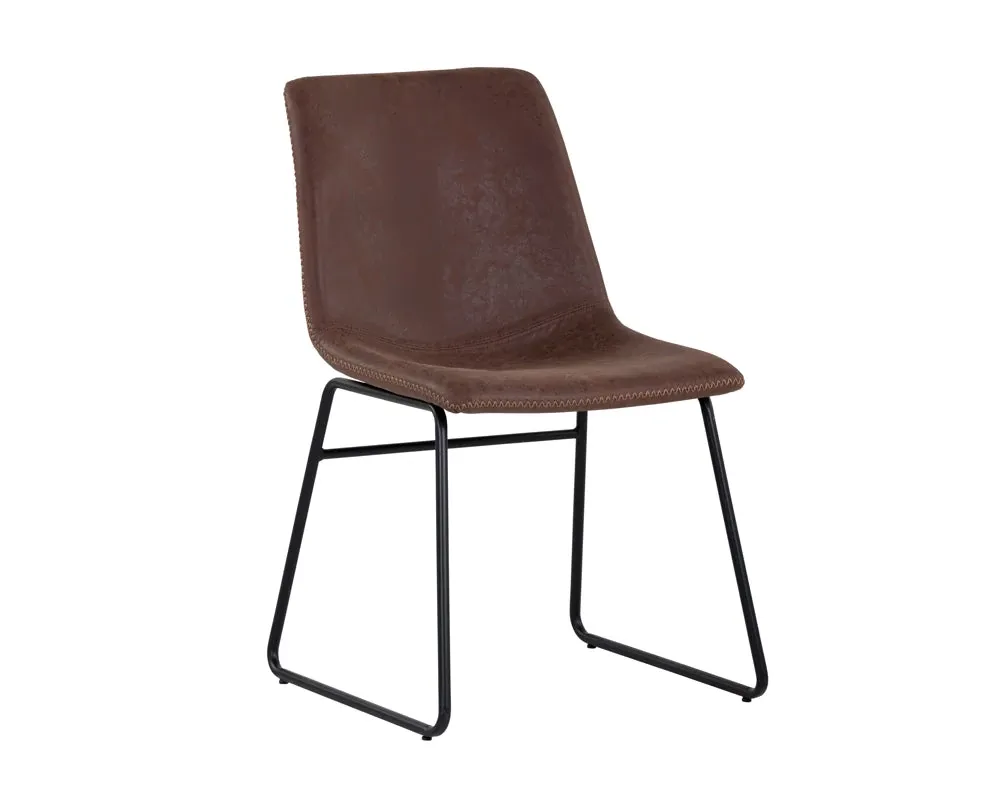 Ozark Dark Brown Upholstered Side Chair