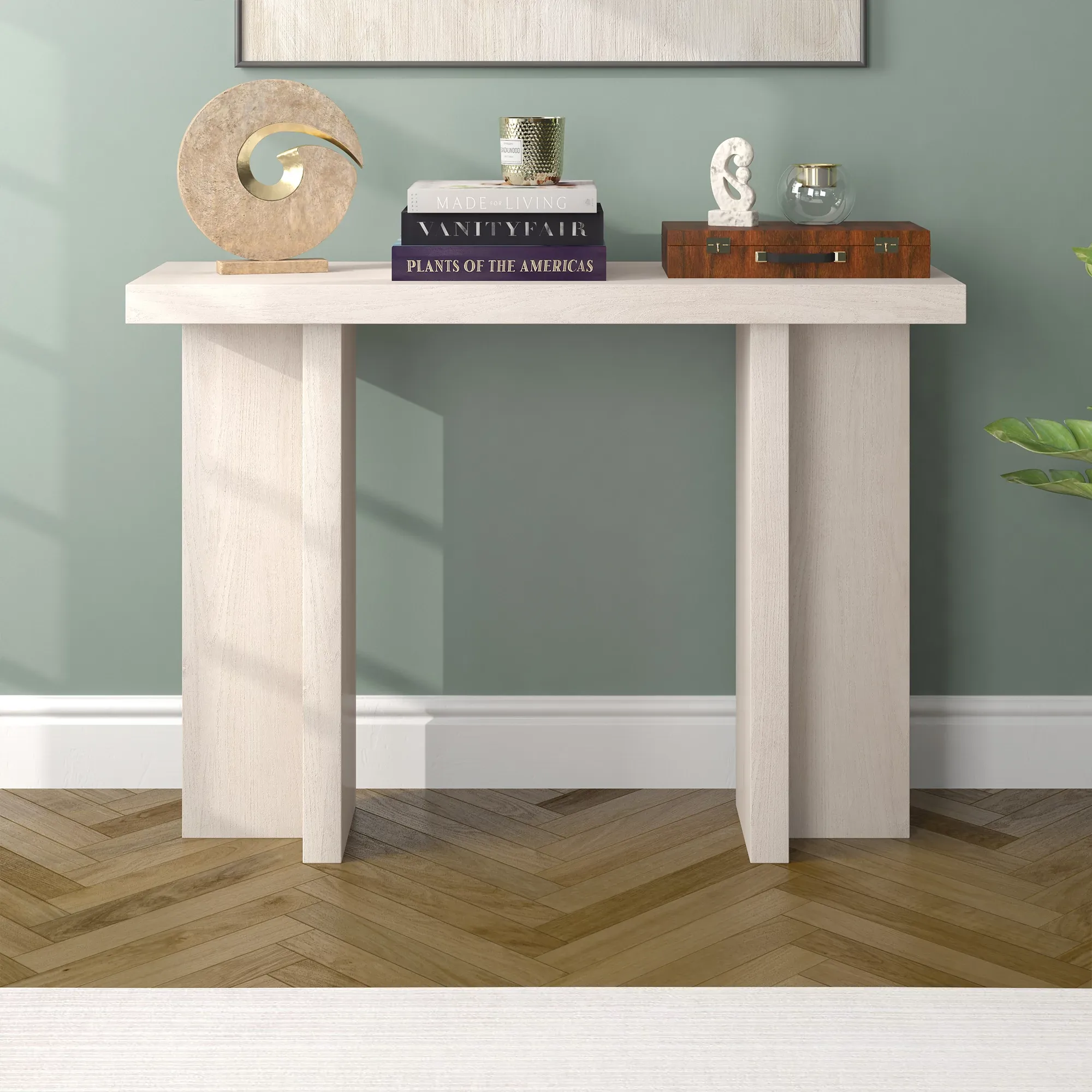 Albert White Sofa Table