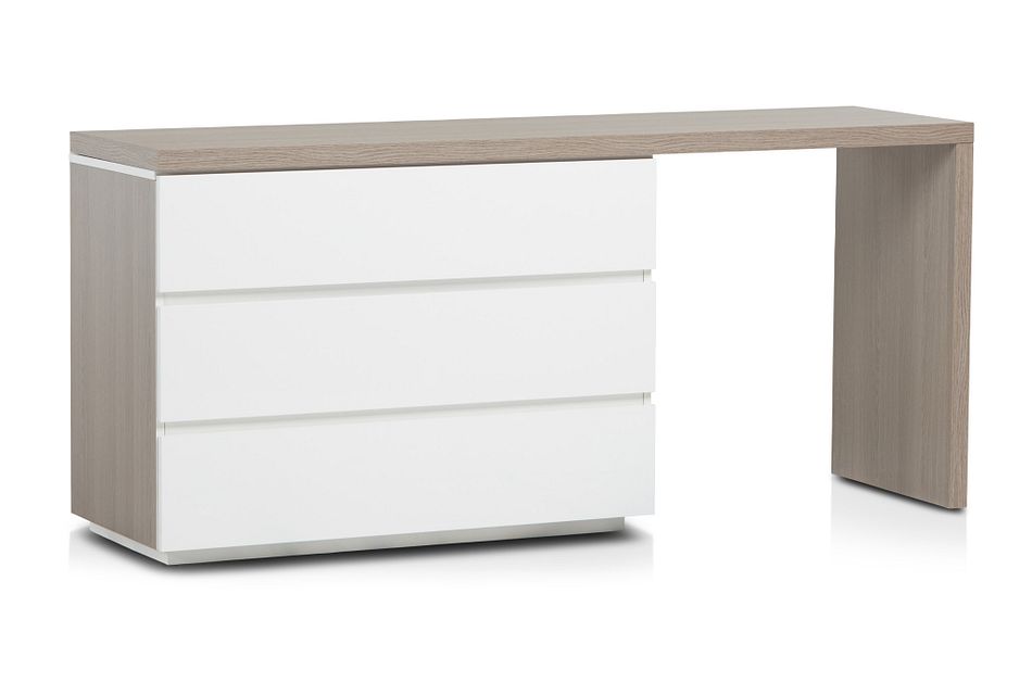 Pesaro Two Tone Dresser With Extension Home Office Desks City Furniture