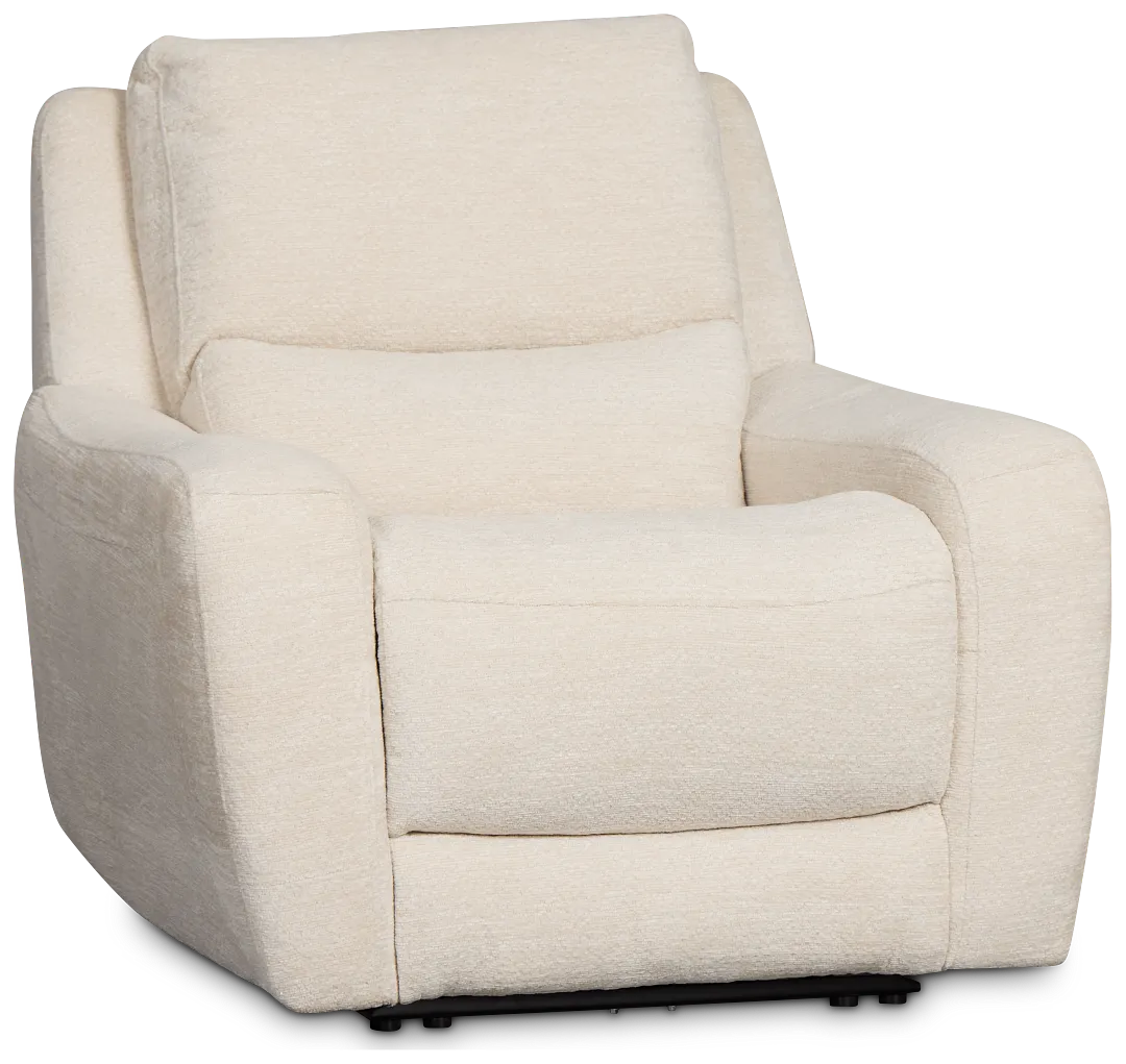 Bennett Light Beige Fabric Power Recliner
