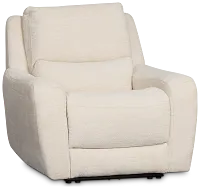 Bennett Light Beige Fabric Power Recliner