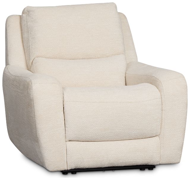 Bennett Light Beige Fabric Power Recliner