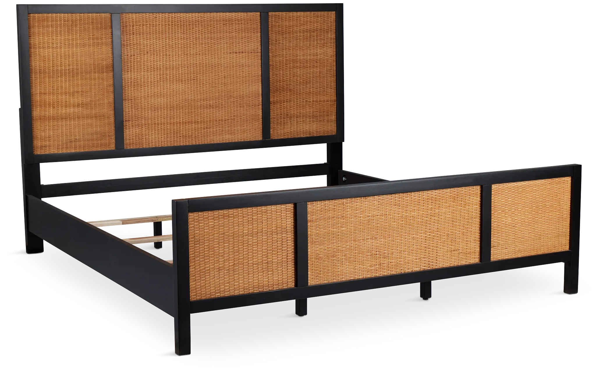 Venice Black Woven Panel Bed