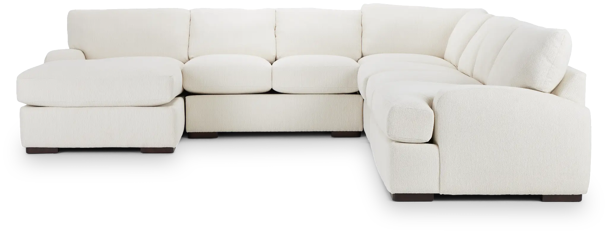 Alpha White Fabric Large Left Chaise Sectional Alpha White Fabric Large Left Chaise Sectional